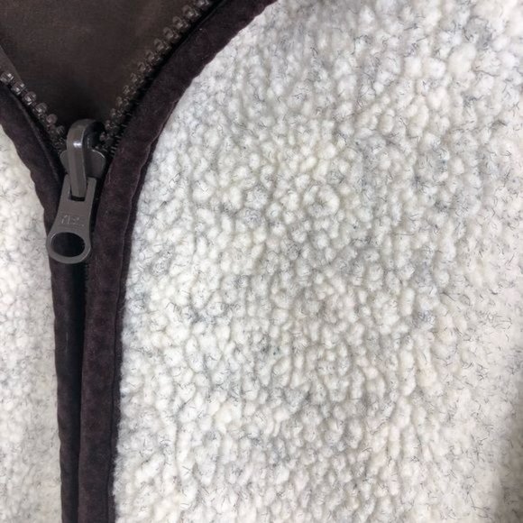 OUTBROOK Teddy Cream Silk Blend Reversible Fall Jacket Size Medium - Picture 3 of 10